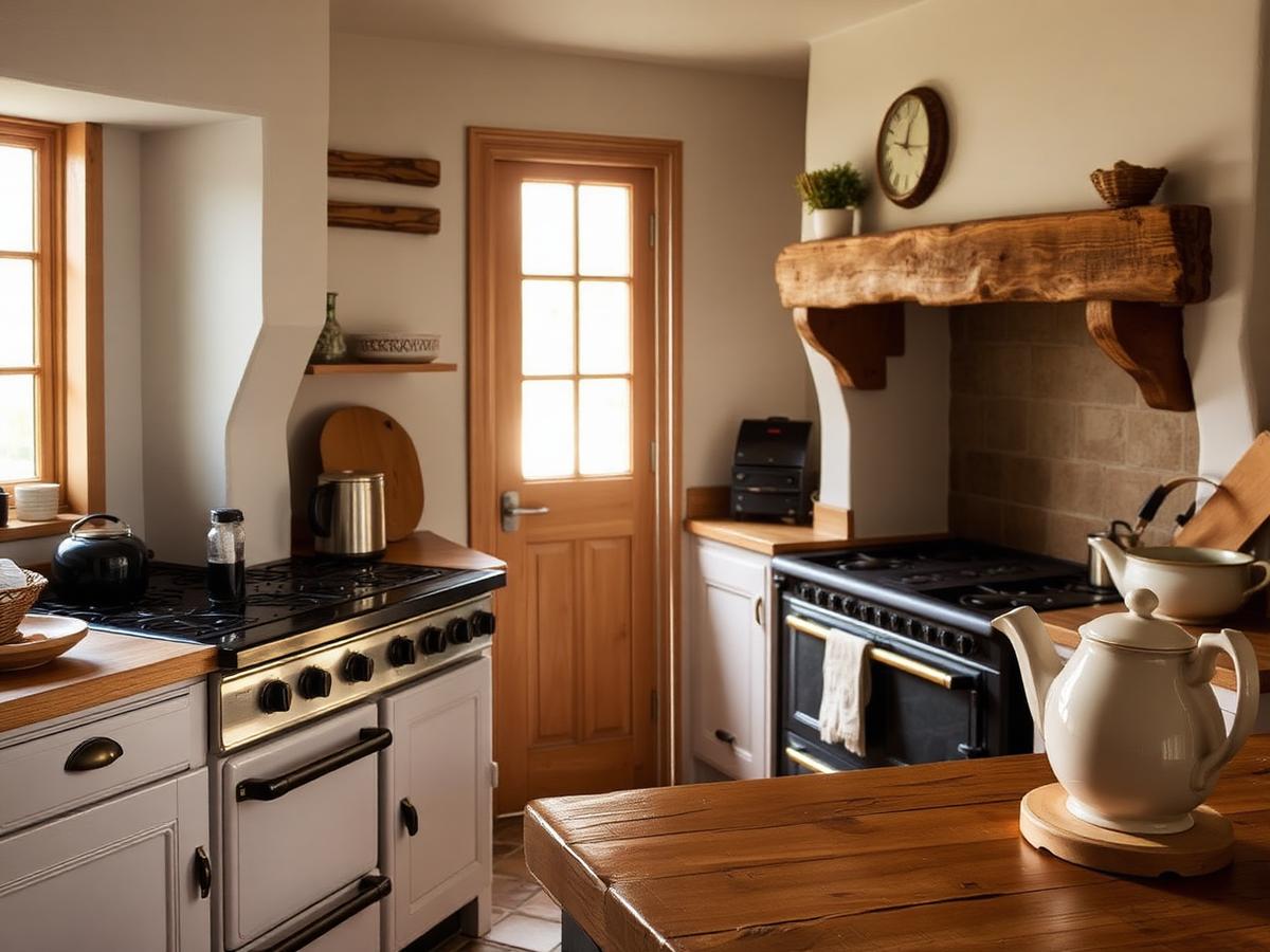 Country kitchen with range cooker